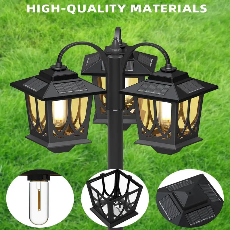 🔥Special Price $39💡3-head waterproof solar lights. 60 lumens. 2 spare bulbs.