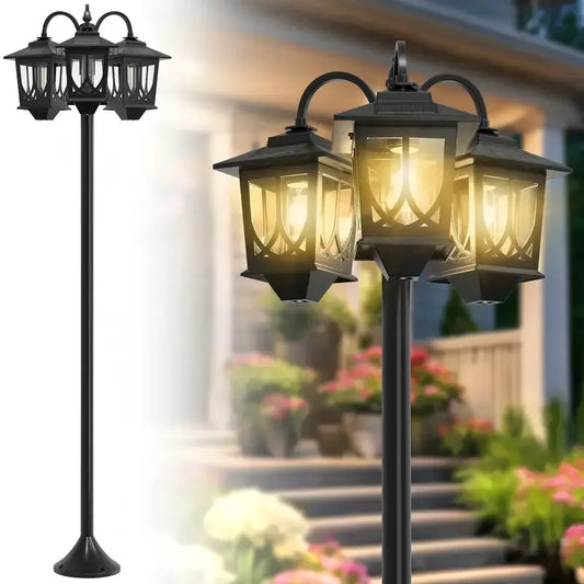 🔥Special Price $39💡3-head waterproof solar lights. 60 lumens. 2 spare bulbs.