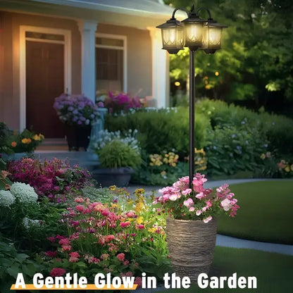 🔥Special Price $39💡3-head waterproof solar lights. 60 lumens. 2 spare bulbs.