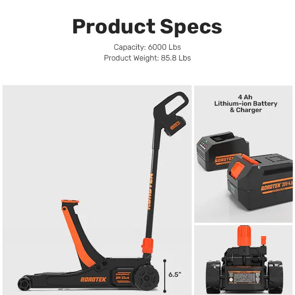 Today's Price: $43🔥 ROADTEK 3-Ton Electric Floor Jack. Limited stock available.